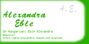 alexandra eble business card